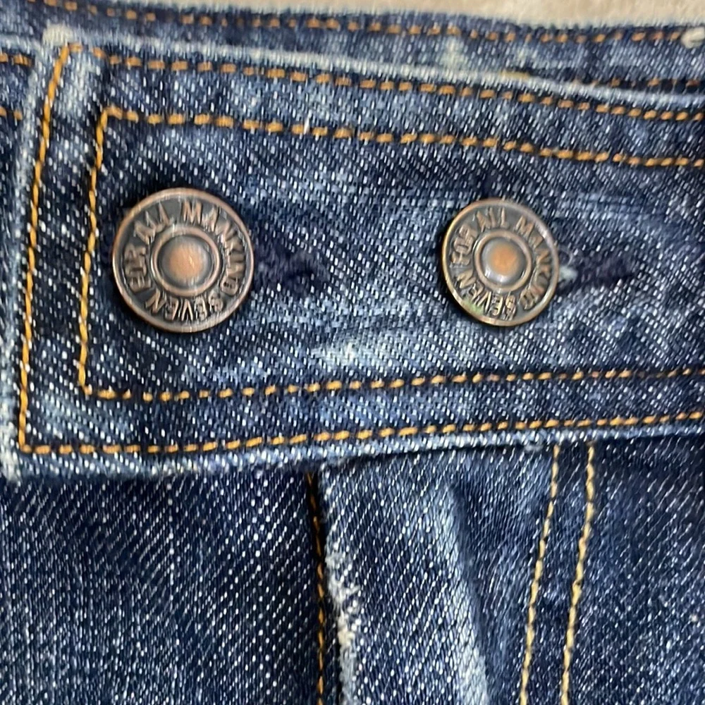7 For All Mankind by Jerome Dahan Womens‎ Denim Blue Jean Skirt - Size 28